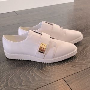 White leather Karl Lagerfeld shoes